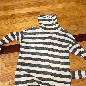 J. Crew Black and White Striped Knit
